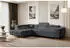 ALTDECOR GUSA-L Ecksofa mit Schlaffunktion und Bettkasten, L-Form, Dunkelgrau, 272x202x107cm