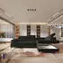 Masseno FAVIEN R-S Ecksofa L-Form mit Schlaffunktion & Bettkasten, Velours, Schwarz (FAVIEN R-S MONOLITH 95)