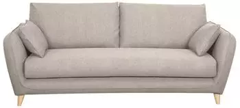 Miliboo CREEP Schlafsofa 3-Sitzer Skandinavisch Beige Matratze 10cm (CREEP)