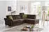 Cavadore Ammerland Ecksofa mit Ottomane rechts, Federkern, Lederoptik Braun, 245x84x194cm (5402)