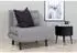 Venture Home Vicky Schlafsessel Grau, Metall/Textil (Vicky)
