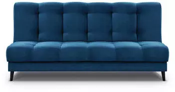 Beautysofa Nancy 3-Sitzer Schlafsofa mit Bettkasten, Velour, Marineblau (monolith 77)