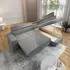 Masseno Alvoro R-S Ecksofa L-Form Velours Hellgrau mit Schlaffunktion & Bettkasten (ALVORO R-S MATT VELVET 83)