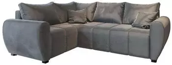 Masseno Madison L L-S Ecksofa Hellgrau Pl&uuml;sch mit Schlaffunktion & Bettkasten (MADISON L L-S PAROS 05)