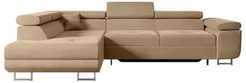 ALTDECOR GUSA-L Ecksofa mit Schlaffunktion und Bettkasten, L-Form, Beige, 272x202cm