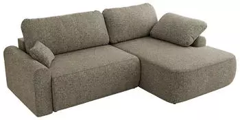 MKS Meble Cubo Ecksofa L-Form mit Schlaffunktion und Bettkasten, Grau (CUBO L)