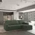 Masseno VOLIRA Ecksofa L-Form Boucle-Stoff Grün mit Schlaffunktion & Bettkasten (VOLIRA QUELLE 37)