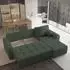 Masseno VOLIRA Ecksofa L-Form Boucle-Stoff Grün mit Schlaffunktion & Bettkasten (VOLIRA QUELLE 37)