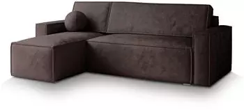 Masseno Ravelo M Ecksofa L-Form mit Schlaffunktion & Bettkasten, Braun (RAVELO M MONOLITH 29)