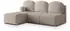 Masseno Trama Ecksofa L-Form Bouclé-Stoff Beige mit Schlaffunktion & Bettkasten (TRAMA QUELLE 05)