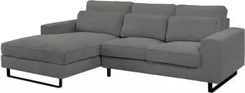 Mid.you Bolivia Ecksofa L-Form Cord Grau 276x183cm (001849021404)