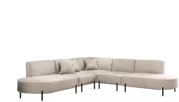 Fun M&ouml;bel Valencia Ecksofa Stoff Scala Sand, U-Form (Valencia)