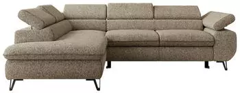 MKS Meble Pablo L Ecksofa L-Form Schlaffunktion Bettkasten Dunkelbeige