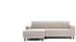 Selsey Nalika Ecksofa L-Form mit Schlaffunktion, Bettkasten, Samt cremeweiß, Ottomane links (230x143cm)