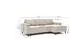 Selsey Nalika Ecksofa L-Form mit Schlaffunktion, Bettkasten, Samt cremeweiß, Ottomane links (230x143cm)