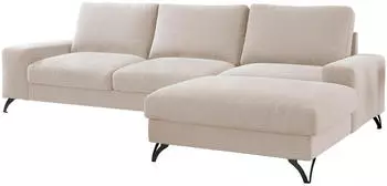 Mirjan24 Flavio Ecksofa L-Form mit Bettkasten und Schlaffunktion, Metallf&uuml;&szlig;e (Flavio)