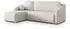 Masseno Marello Ecksofa L-Form mit Schlaffunktion & Bettkasten, Creme (MARELLO NEVE 02)