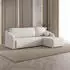 Masseno Marello Ecksofa L-Form mit Schlaffunktion & Bettkasten, Creme (MARELLO NEVE 02)