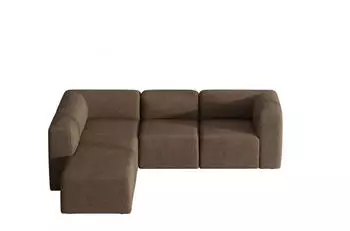 ebuy24 Cubic XL Chaiselongsofa Textil, Braun (60-903)