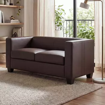Heute Wohnen Lille 2-Sitzer Loungesofa Kunstleder Coffee