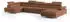 Masseno Montiva Ecksofa U-Form Boucle kupferfarben mit Schlaffunktion (MONTIVA L-S QUELLE 54)