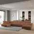 Masseno Montiva Ecksofa U-Form Boucle kupferfarben mit Schlaffunktion (MONTIVA L-S QUELLE 54)