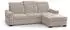 Beautysofa Alex Mini Ecksofa mit Schlaffunktion & Bettkasten, L-Form rechts, Hellbeige (Voss 28)