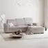 Beautysofa Alex Mini Ecksofa mit Schlaffunktion & Bettkasten, L-Form rechts, Hellbeige (Voss 28)