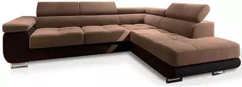 Masseno SELVA R-S Ecksofa L-Form mit Schlaffunktion & Bettkasten, Beige (SELVA R-S MONOLITH 09 + MONOLITH 29)