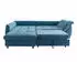 luma-home Ecksofa mit Schlaffunktion Mikrofaser Blau Ottomane links 250x190cm (17108)