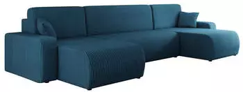 Mirjan24 Piano U Cord Wohnlandschaft U-Form mit Bettkasten und Schlaffunktion (Piano U Cord)