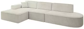 ALTDECOR IREA-L2-v3 Ecksofa L-Form 4-Sitzer 327x165x77cm Beige/Cremewei&szlig; (IREA-L2-v3)