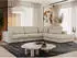 MKS Meble Savona Ecksofa L-Form Beige Velvet, 316x249cm, rechts