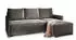 Masseno Perusi Ecksofa L-Form mit Schlaffunktion & Bettkasten, Kordstoff Graphit, 206x143cm (POSO 34)