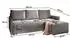 Masseno Perusi Ecksofa L-Form mit Schlaffunktion & Bettkasten, Kordstoff Graphit, 206x143cm (POSO 34)
