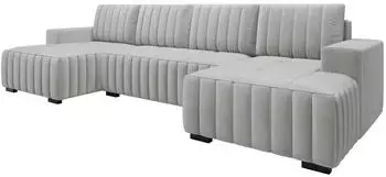 Mirjan24 Hugo U Wohnlandschaft Ecksofa mit Schlaffunktion und Bettkasten, U-Form