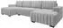 Mirjan24 Hugo U Wohnlandschaft Ecksofa mit Schlaffunktion und Bettkasten, U-Form