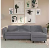 Dorel Home Ecksofa "Perry, L-Form," R&uuml;ckenlehne, verschiedene Farbvarianten,