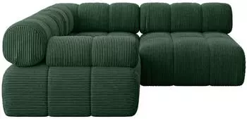 ALTDECOR Mende-L1 Ecksofa L-Form Cord Gr&uuml;n 190x190cm (800001555010)