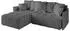 ALTDECOR LONLI-L Ecksofa mit Schlaffunktion und Bettkasten, L-Form, 251x189cm, Dunkelgrau (800001290779)