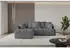 ALTDECOR LONLI-L Ecksofa mit Schlaffunktion und Bettkasten, L-Form, 251x189cm, Dunkelgrau (800001290779)