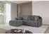 ALTDECOR LONLI-L Ecksofa mit Schlaffunktion und Bettkasten, L-Form, 251x189cm, Dunkelgrau (800001290779)