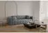 Fun Möbel Chantal 3-Sitzer Sofa Velvet Stoff, Grau