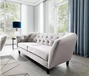 Fun Möbel CHARLOTTE 3-Sitzer Sofa Matt Velvet cappuccino
