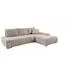 Fun Möbel VOGAR Ecksofa mit Schlaffunktion, Stoff Poso, beige, Ottomane rechts