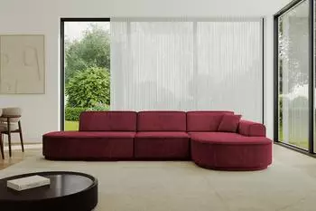 ALTDECOR MARI-L2-v3 Ecksofa L-Form Velvet bordeauxrot 328x171x83cm (800001202144)
