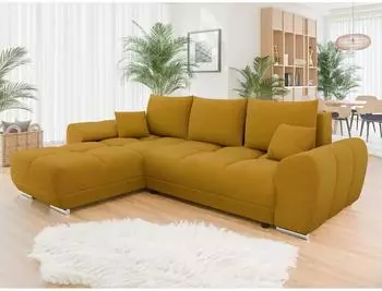 Mirjan24 Ecksofa Logo L-Form mit Schlaffunktion und Bettkasten (Logo)