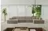 ALTDECOR IREA-U2-v3 Wohnlandschaft U-Form, Textil, braun, 388x171x79cm