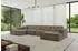 ALTDECOR IREA-U2-v3 Wohnlandschaft U-Form, Textil, braun, 388x171x79cm