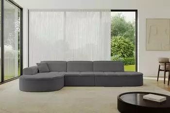 ALTDECOR TARO-L2 Ecksofa L-Form, grau, 328x171cm (800001356801)